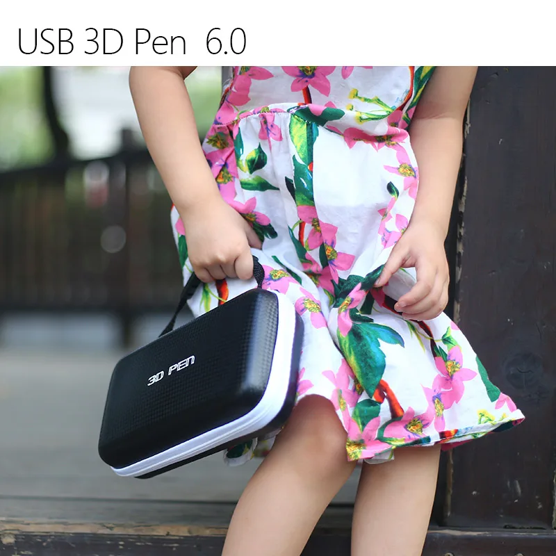USB 3d Ручка 3d ручка с блестящим цветом 1,75 мм abs/pla нити с красивым строном сумка может использовать блок питания