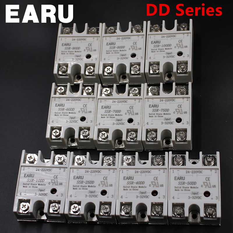Твердотельное реле SSR 100DD 100A 3 32V DC вход к 24 220V 100 DD промышленное управление оптом с