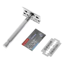 1 Набор, безопасная ручная бритва с двойными краями, Сменное лезвие для мужчин, для стрижки бороды, волос на лице, усов, аксессуары для дома