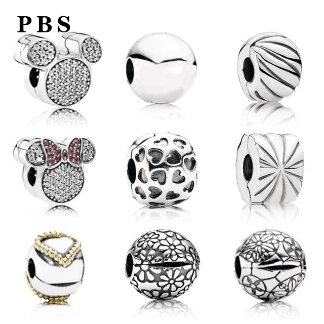 

PBS 100%925 Sterling Silver Original Copy High Quality 1:1 Mickey Minnie Fixed Button Logo Free Package Manufacturers Wholesale