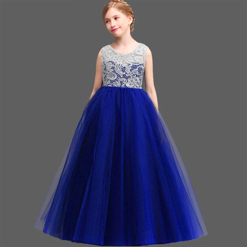 Платье для девочек летняя детская одежда Вечерние платья принцессы для маленьких девочек кружевные свадебные платья длинное платье на выпускной костюм для подростков