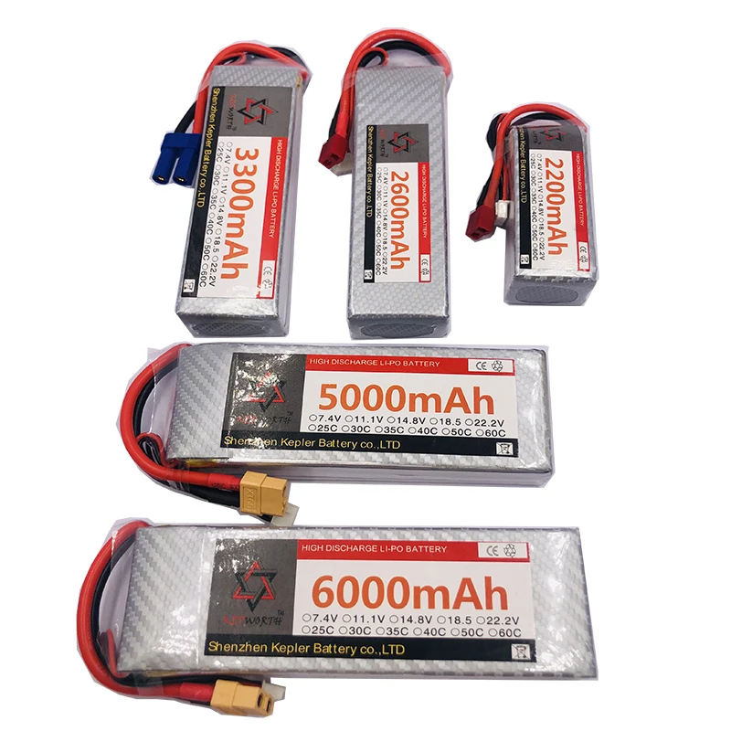 2s 7 4 в RC Lipo Аккумулятор 6000 2200 2600 3300 5000 мАч литий ионный полимерный аккумулятор для