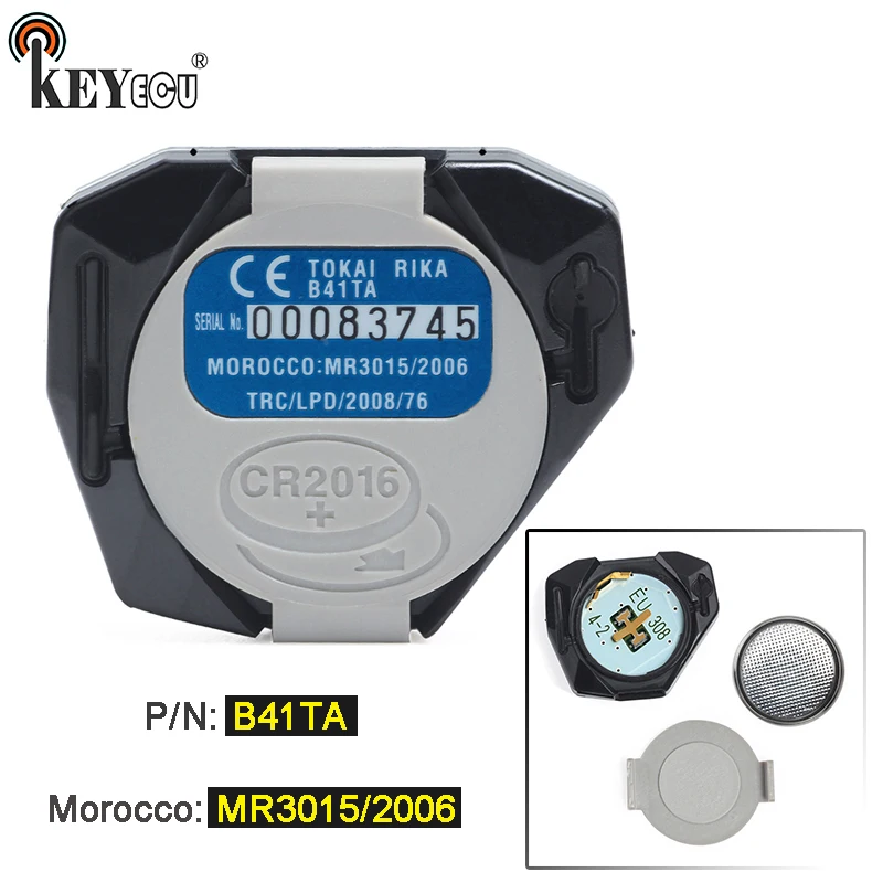 

KEYECU 10x 433MHz P/N:B41TA 2 Button Genuine Remote Key Board for Toyota Fortuner 4Runner Hilux Use in HK TW Thailand Brazil