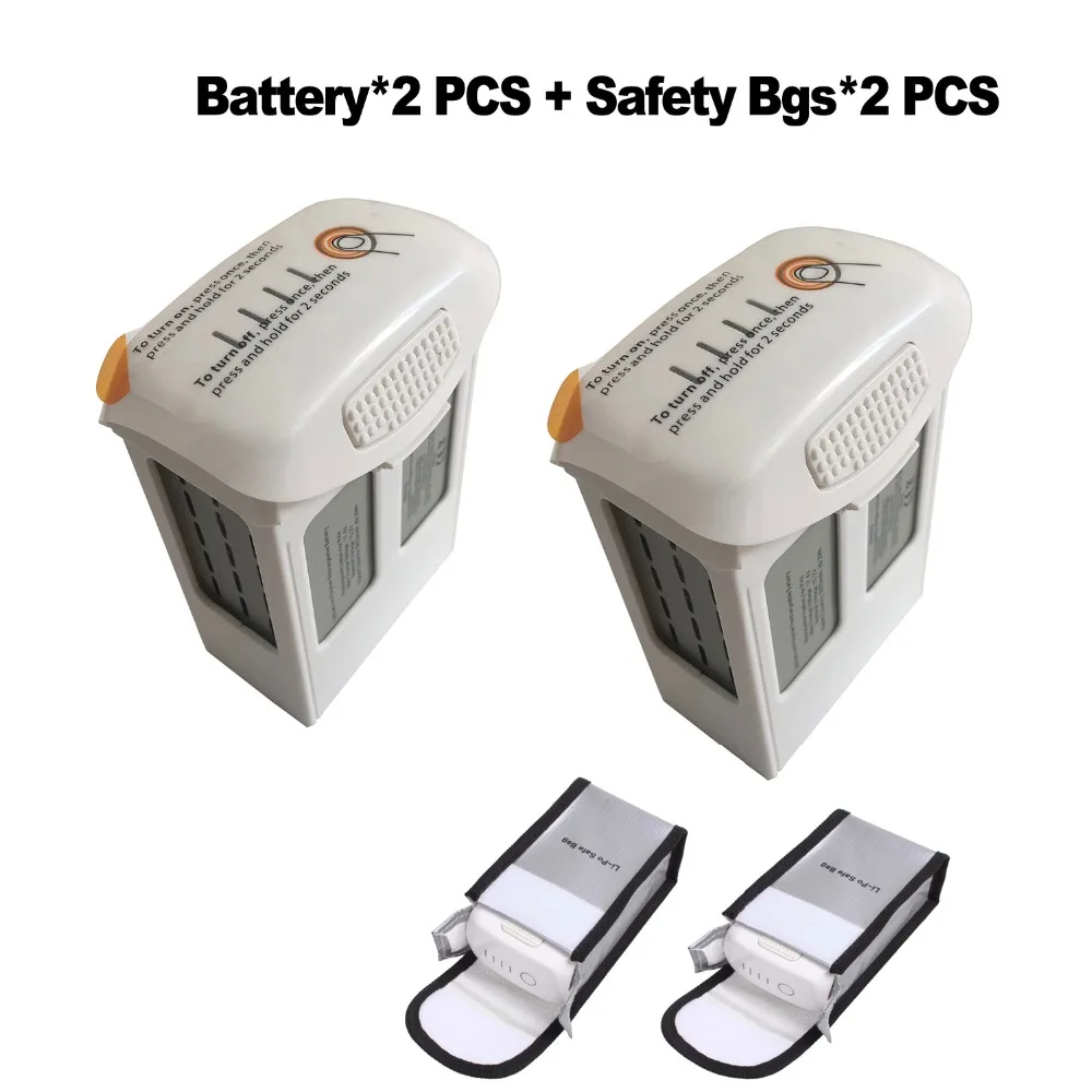 

2X CLEAN DOLL 5870 mAh Replacement Drone Battery for DJI Phantom 4 Advanced Pro LiPo quadcopter Battery with free safety bag