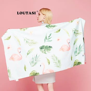 

LOUTASI Beach Towel Microfiber Absorbent Printed Bath Towels Quick Drying Washcloth Home Textile Serviette De Plage toalla playa
