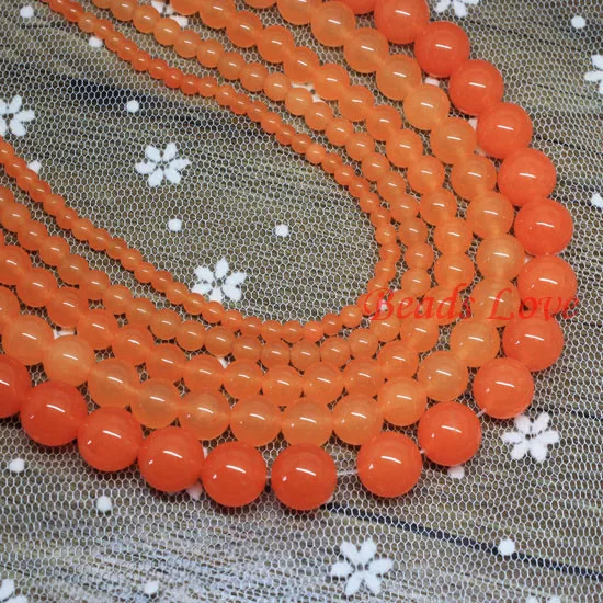 

Orange Stone Round Beads AAA+ Natural Stone Beads For Jewelry Making 15.5"/strand Pick Size 4,6,8,10,12mm Beads (F00014)