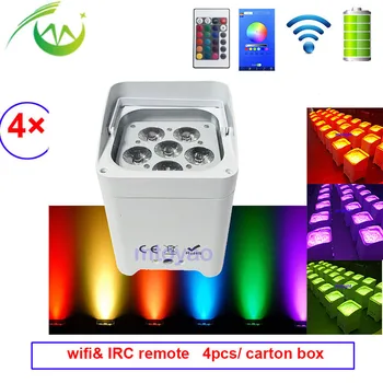 

RGBWA UV Par Wireless dmx LED Uplighting 6*18w DJ Par Light RGBWA UV Wireless dmx Uplights Weddings Uplightings