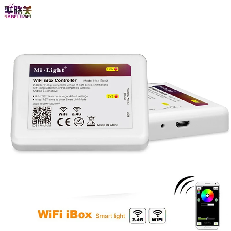 

Mi Light WiFi iBox LED Controller Smart Night light 2.4G Wireless WiFi rgb Controller For Mi Light RGBW WW LED Bulb Strip Lights