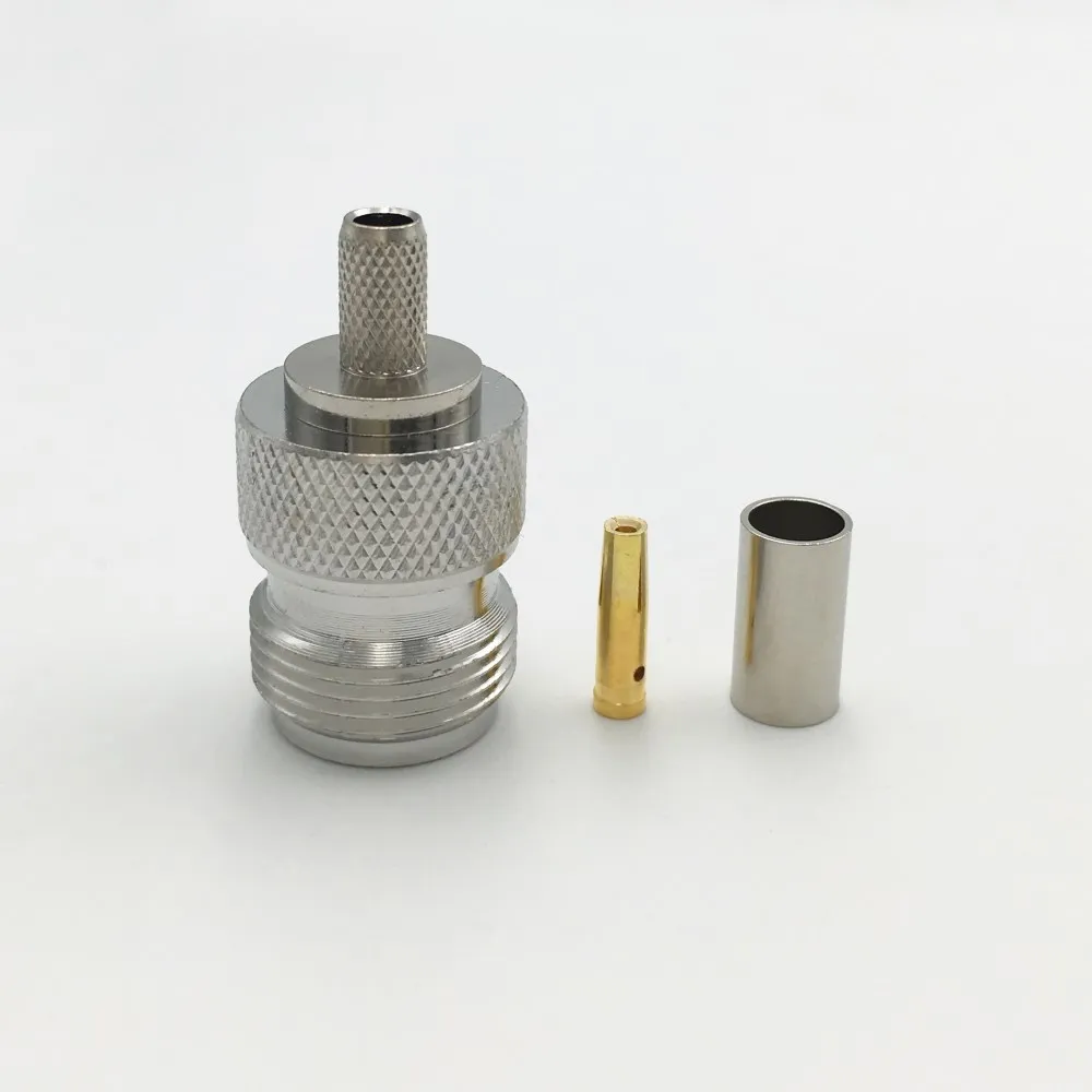 100pcs RF Connector SMA Male Plug Straight Crimp for RG58 RG142 RG223 RG400 