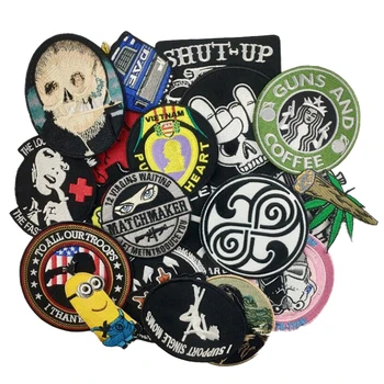 

Custom Your Own Embroidery Patch Iron On/Sew On/Hook and Loop Embroidered Patches For Clothing DIY Design Badge for Clothing