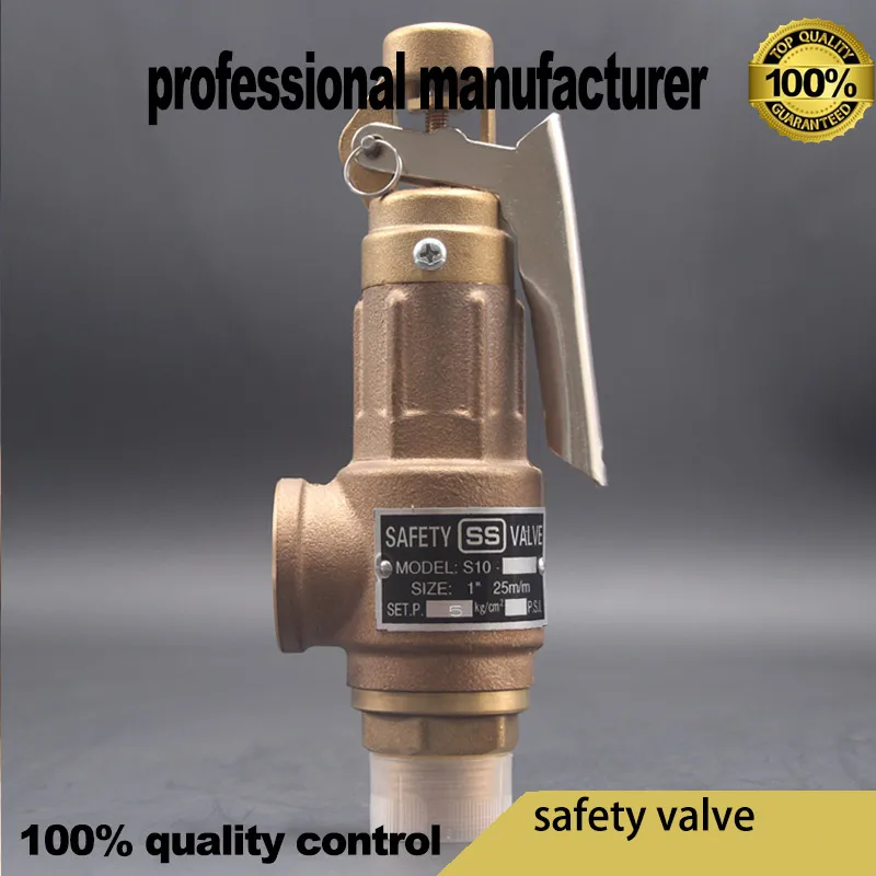 SS spring loaded safety valve brass marine pressure relief automatic