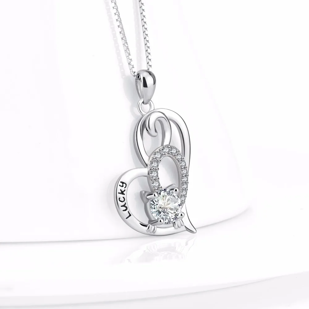 Женское колье из серебра 925 пробы с кулоном в виде сердца|fashion jewelry|jewelry fashionfashion