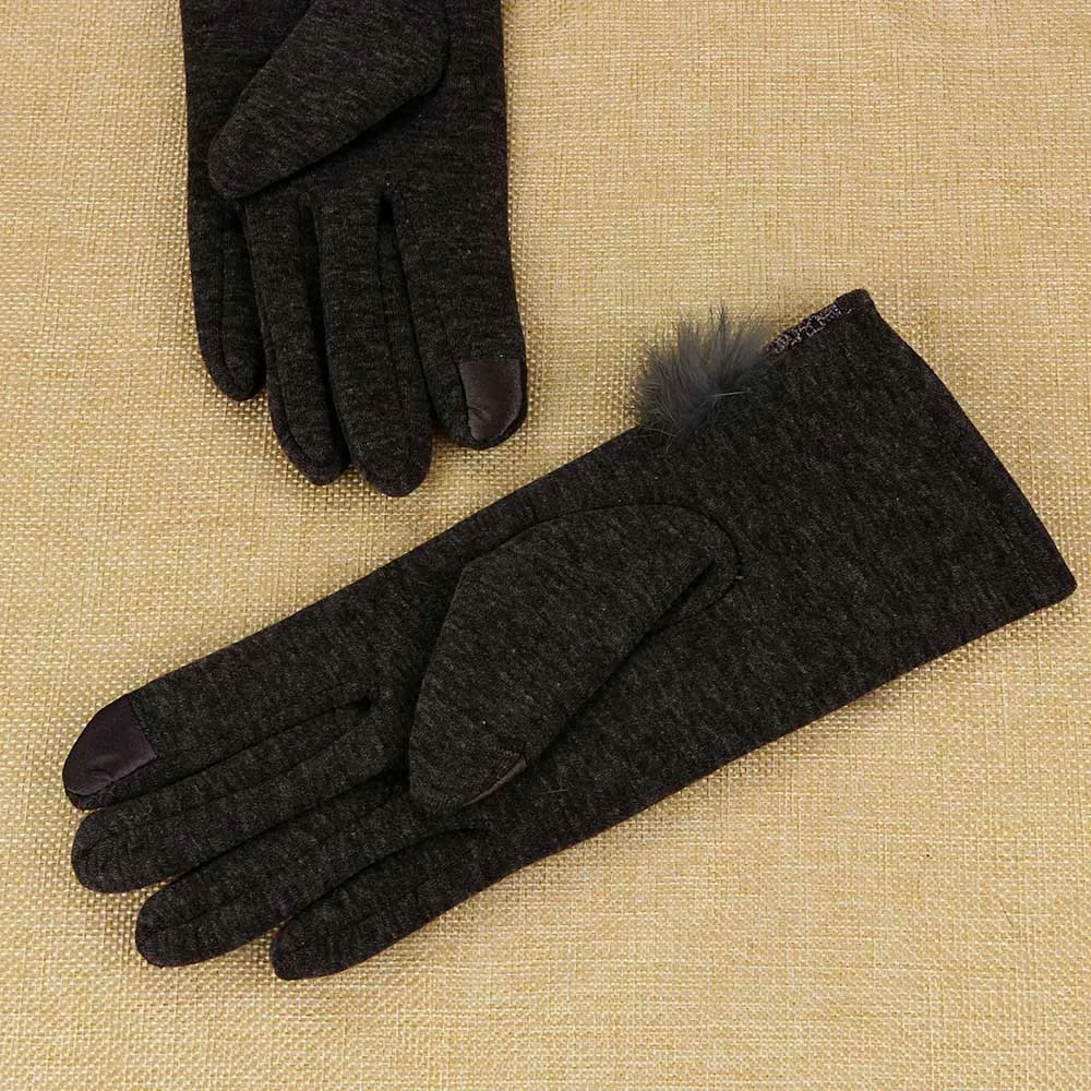 Women Female Gloves Winter Warm Cashmere Keep Warm Driving Full Finger Gloves Touch Screen ladys Glove luvas guantes 18Nov