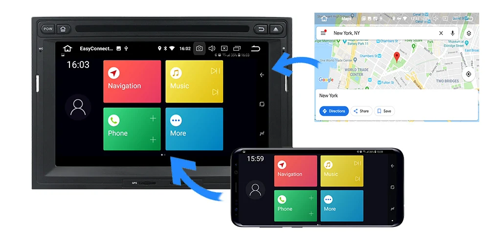 Perfect Belsee 4GB+64GB Android 9.0 Radio for Peugeot 3008 5008 Partner 2010-2016 Car Stereo GPS Unit Autoradio DVD Player Sat Navi 5