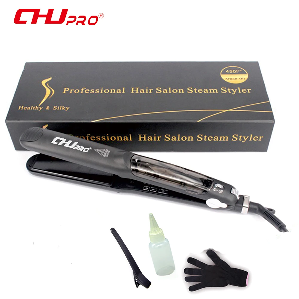 Professional 450F Ceramic Vapor Steam Hair Straightener with Argan Oil Infusion Steam Flat Iron Ceramic Vapor Fast Heating Iron Professional 450F Ceramic Vapor Steam Hair Straightener with Argan Oil Infusion Steam Flat Iron Ceramic Vapor Fast Heating Iron