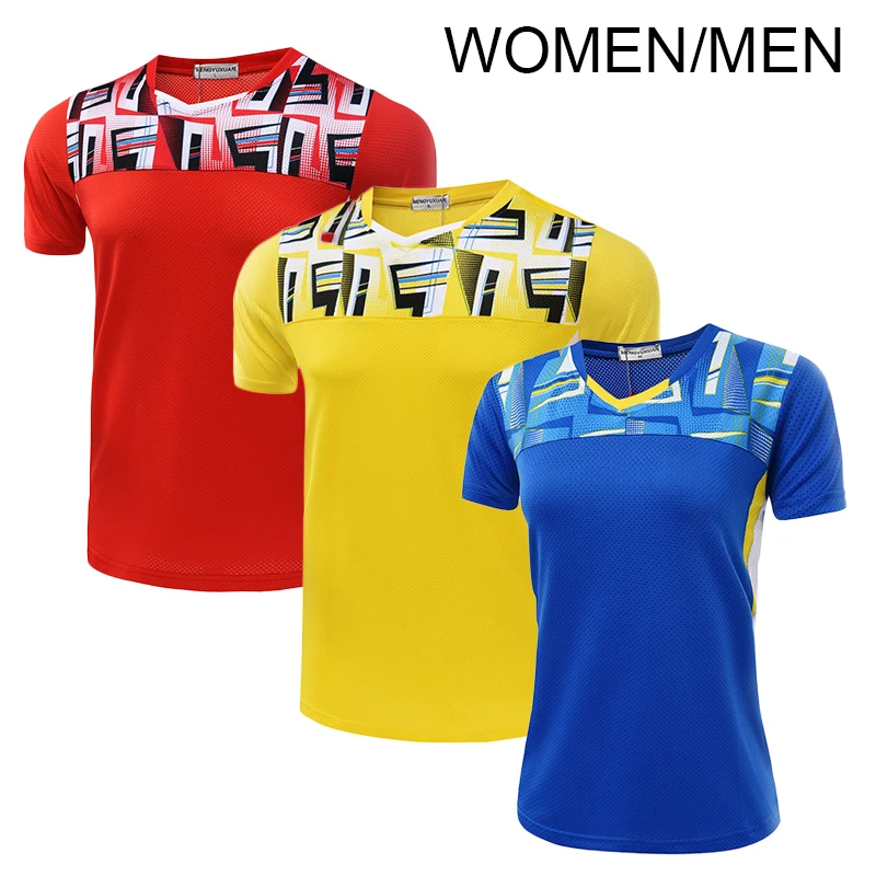 Free Printing Name Badminton shirt , tennis shirt Men / Women