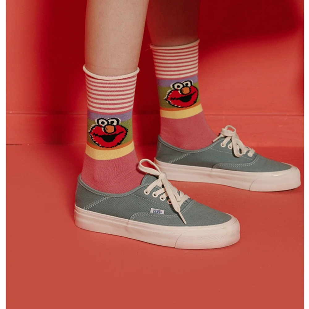 

Funny happy cotton socks fashion personality illustration tide socks cute cartoon girl stereo eyes street trend couple socks
