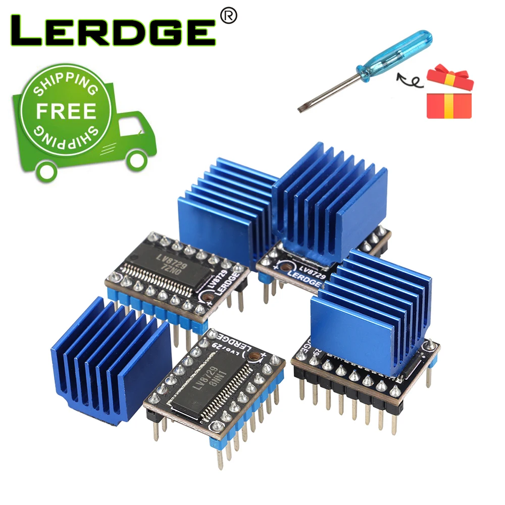 LERDGE 3D طابعة أجزاء LV8729 محرك متدرج نموذج مشغل 128 تقسيمات مع 4 PCS أو 5 PCS شحن مجاني