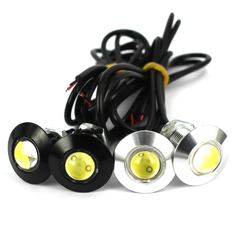 

1PCS Ultra Thin Dia 23MM Car LED Eagle Eye light Waterproof Daytime Running Lights DRL Black/Silver Shell For All Car