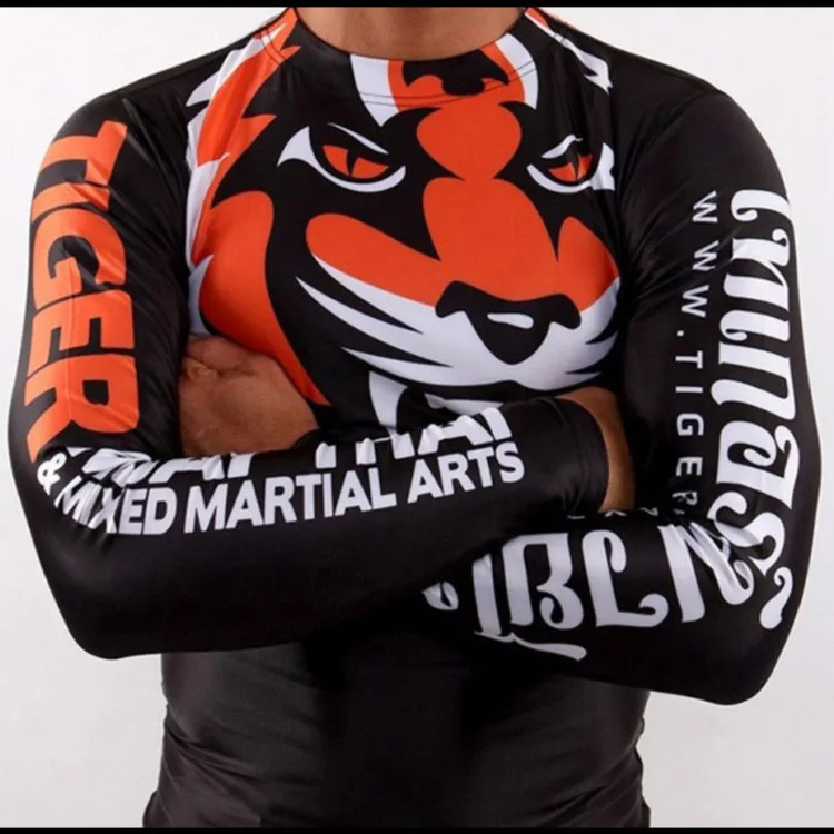 BJJ Рашгард Mma наборы с коротким рукавом ММА футболка Муай Тай Fightwear костюмы Рашгард кикбоксинг Велоспорт ММА обтягивающие длинные брюки