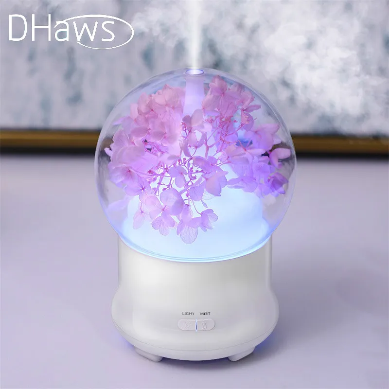 

DHaws 100ML Eternal Flower Air Humidifier Aroma Ultrasonic Mist Maker Household Aroma Essential Oil Diffuser 4 Colors