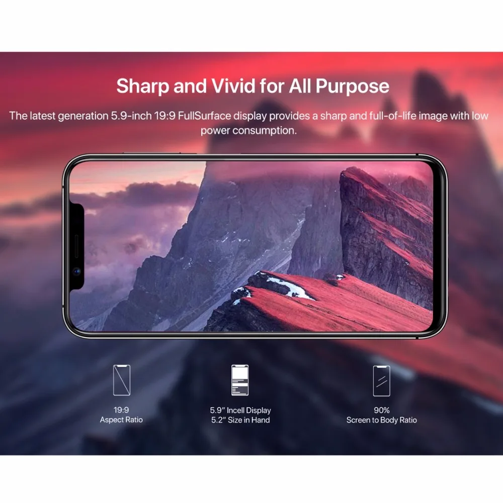 Мобильный телефон Umidigi ONE 5 9 дюйма 4 Гб 32 ПЗУ Восьмиядерный процессор Helio P23 Android 8 1 12