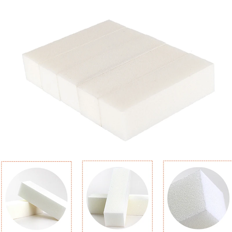 

BEAUTY7 5pcs White Nail Art Buffers Files Pack Sponge Nail Files Buffer Blocks for UV Gel Nail Polish Set Nails Accessories
