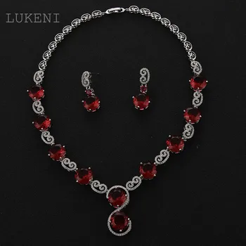 

Hot Sale Fashion Western Style Bride Jewelry Cubic Zircon Earring And Necklace Jewelry Set For Women