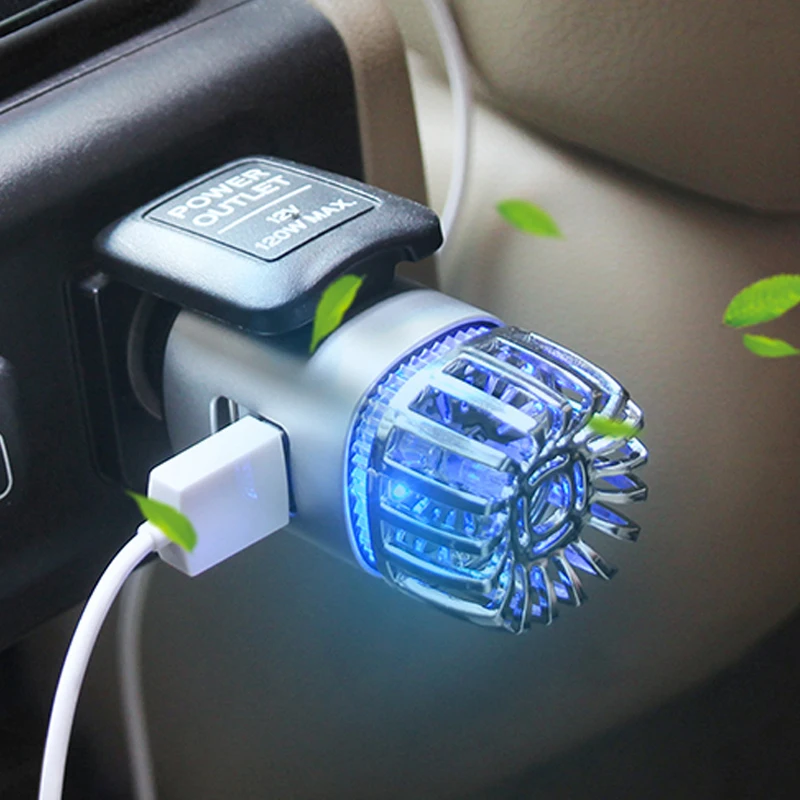 Buy Car Air Freshener Purifier LED Electronic Light 2