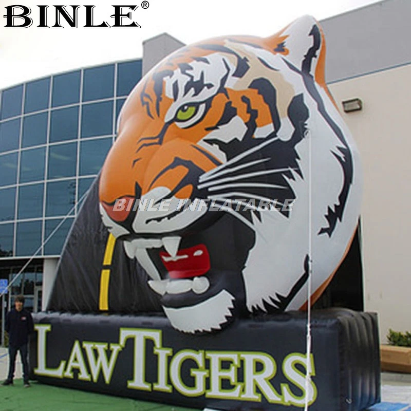 Customized large inflatable tiger head billboard balloon for company advertising supply customize design China factory