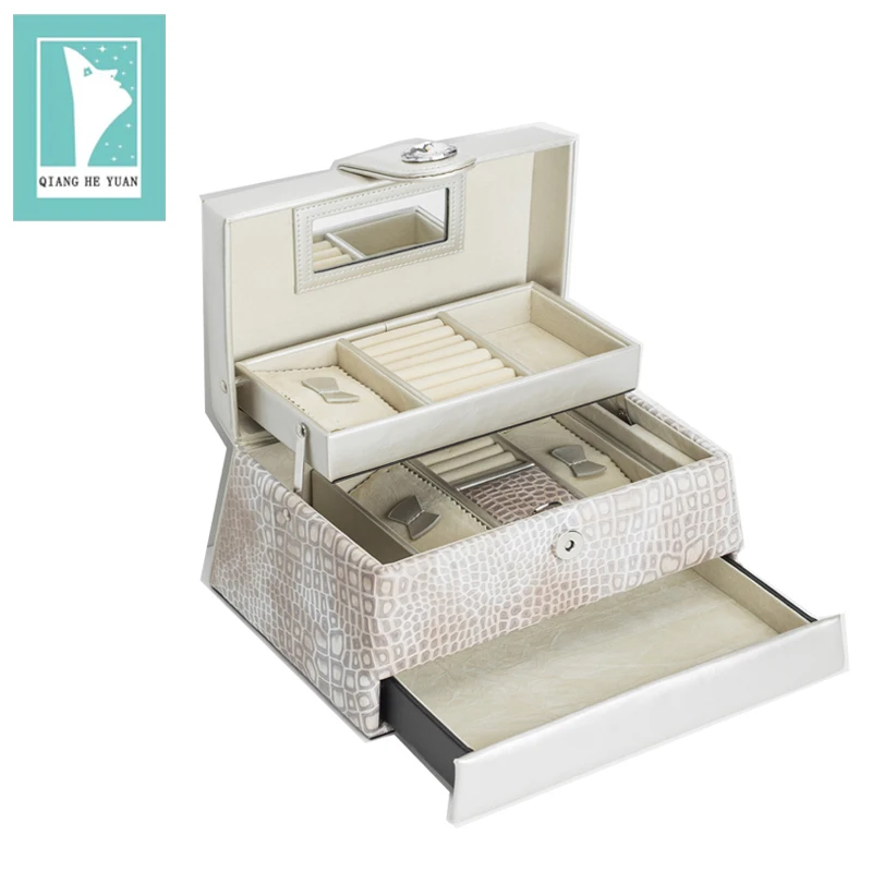 

LEOPARD Rangement high quality Jewelry box with large capacity necklace, earrings, bracelet , jewelry sets storage