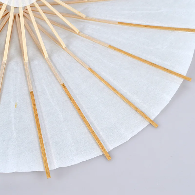 US $210.38 50pcslot New White Color Longhandle Outdoor Wedding Paper Parasols Chinese Craft Umbrellas Diameter 236 inches ZA3836