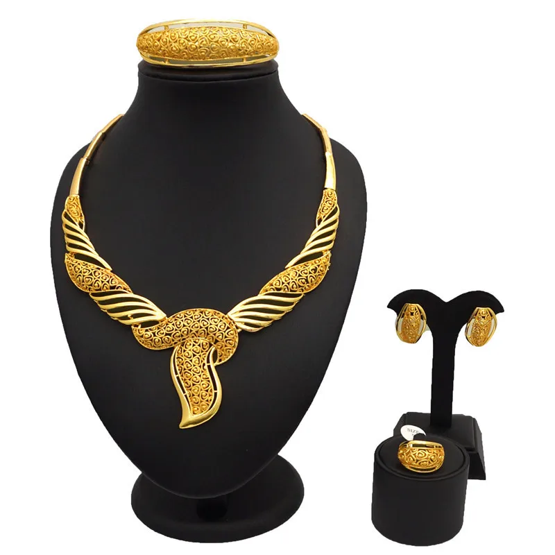 Buy dubai gold jewelry women fashion necklace fine