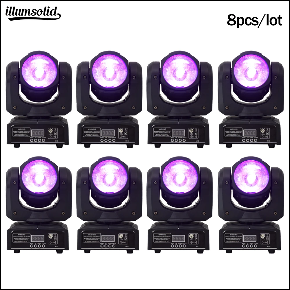 60w RGBW Moving Head Beam Led 4in1 Stage Lighting Mini DJ Equipment Light For Disco Wedding Bar Club 8pcs