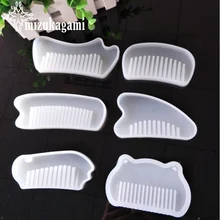 1pcs/lot DIY Clear Silicone Comb Mould For Epoxy Resin With Real Flower Handmade Jewelry Tools Resin Molds For Jewelry
