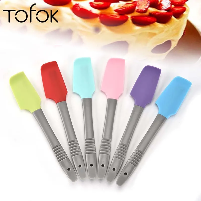 

Tofok Silicone Cream Butter Cake Spatula Mixing Batter Scraper Batter Home Baking Pastry Tool Kitchenware Heat Resistant Mixer