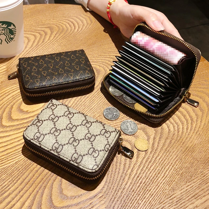 

purse card holder 2019 organ card bag credit card set women's small coin purse tide Europe zipper card bag women's card holder