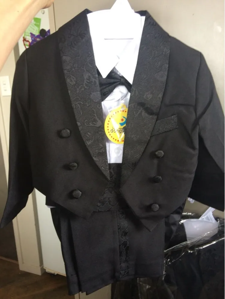 Популярный свадебный костюм для мальчиков, смокинг для мальчиков, блейзеры для мальчиков, джентльменские костюмы для мальчиков на свадьбу(пиджак+ штаны+ галстук+ ремень+ рубашка