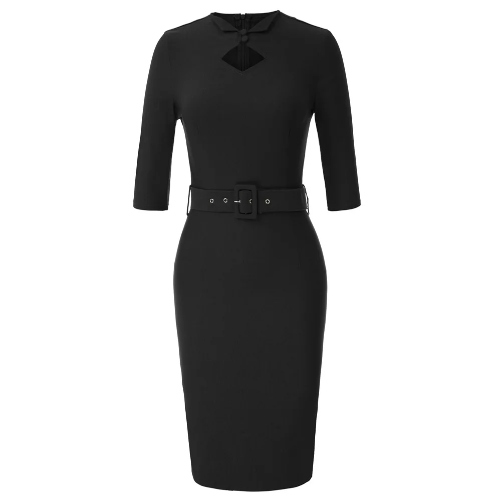 Aliexpress.com : Buy Vintage Retro Office Lady Sheath Dress 2018 autumn ...