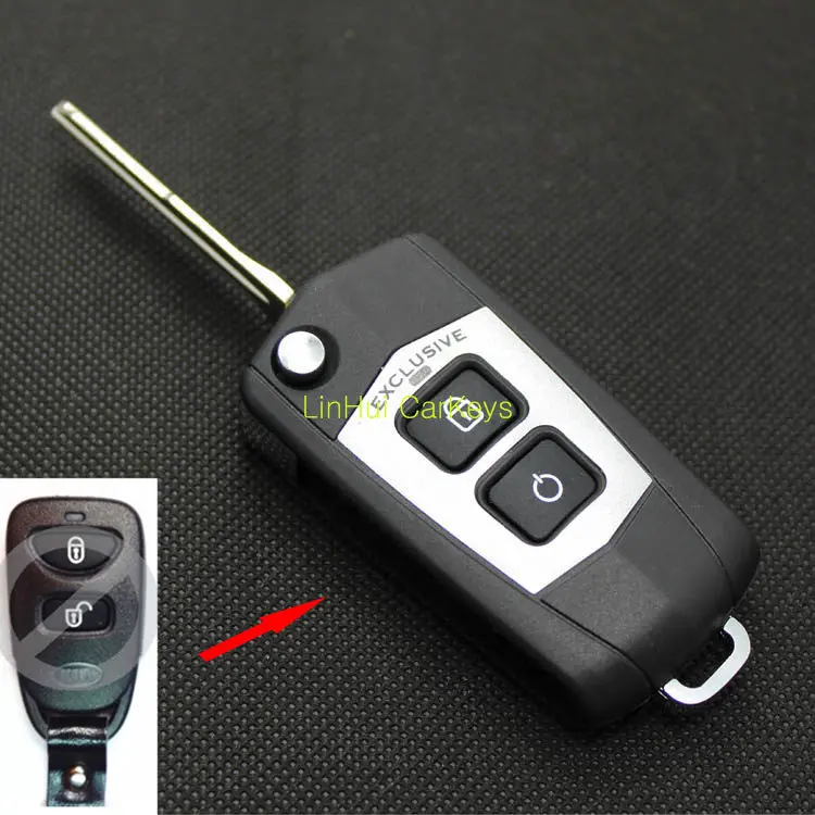 

PINECONE for KIA SPORTAGE Car Key 2 Buttons Modified Remote Key Shell Case With Uncut Blade 1 Pc