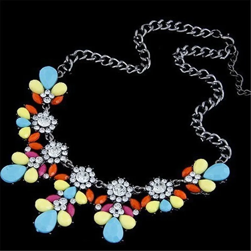 Лимонный ценный себе колье Винтаж Шарм Макси воротник Colar Модные Bijoux Кристалл