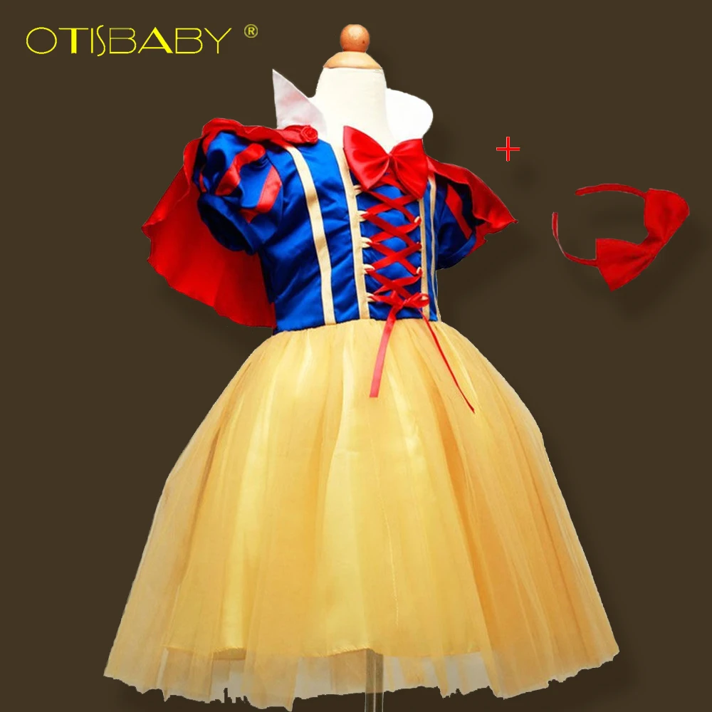 2-14 лет Fantasia Обувь для девочек Белоснежка Платья для детей Маскарад Костюмы красивая девушка Дети Тюль princesa Платье для косплея