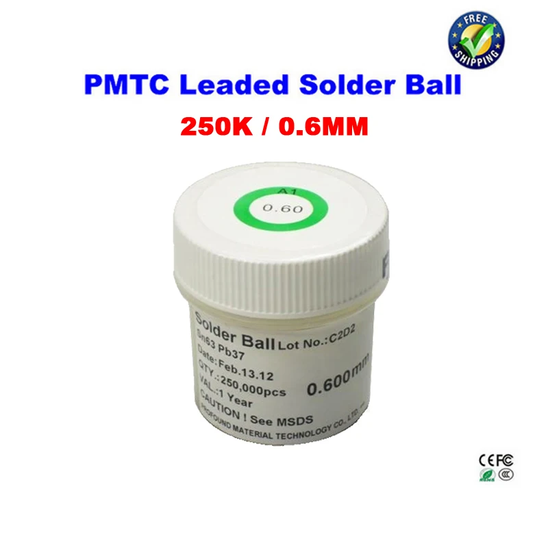 

Cheap price good quality 250K PMTC Leaded bga Solder Ball 0.6mm For BGA Soldering reworking Reballing