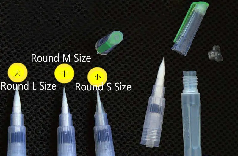 6 шт. Самостоятельная увлажнения Круглый/плоская вода Цвет живопись набор кистей S/M/L Размеры