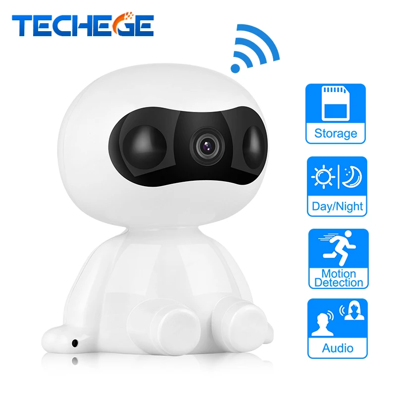 

Techege 3MP/ 2MP/1.3MP HD Wireless IP Camera Robot Camera 1080P Wifi Two-way audio Night Vision Camera IP Network CCTV Camera