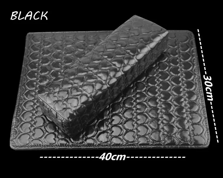 Золотой Серебряный Цвет Модный мягкий держатель для рук Подушка ноготь руки отдых для ногтей маникюр инструменты для ногтей - Цвет: Черный