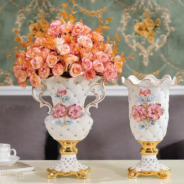 European-style ceramics creative landing large vase luxury decorations