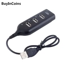 Портативный usb-концентратор высокого Скорость 4 Порты и разъёмы USB 2,0 концентратор Adapterfor портативных ПК 10#171