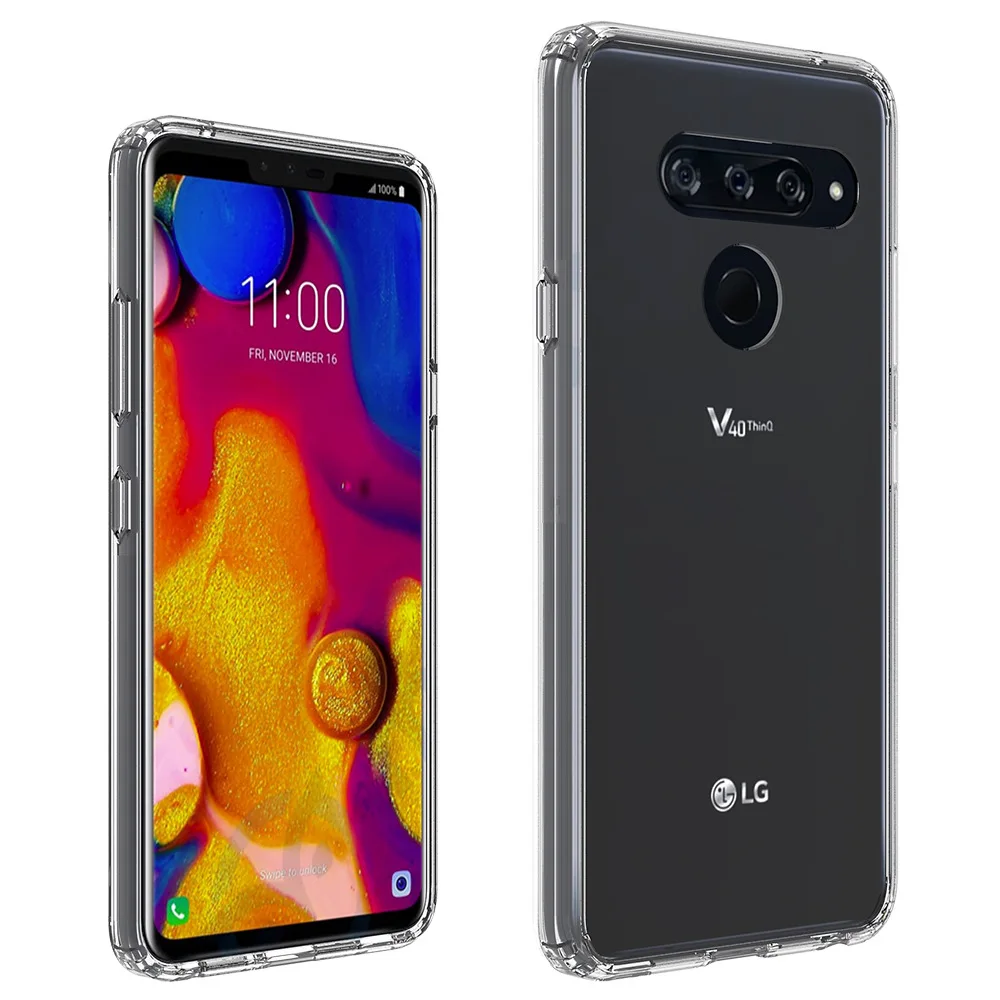 Гибридный ТПУ Жесткий прозрачный чехол для LG V40 Чехол Мягкий бампер Броня противоударный силиконовый чехол для LG V40 ThinQ/LG V30 чехол