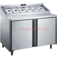 Операционный стол для салата с воздушным охлаждением, рабочий стол, холодильное оборудование для хранения мякоти и фруктов